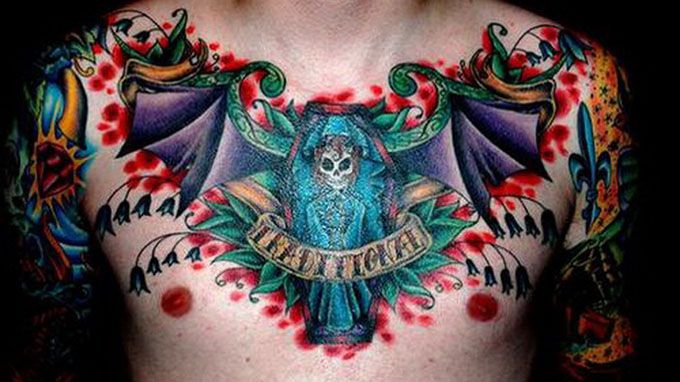 chest-piece-tattoo-for-men-traditional-death-colors