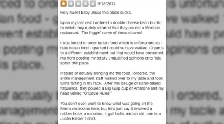 yelp reviewers are idiots reddit