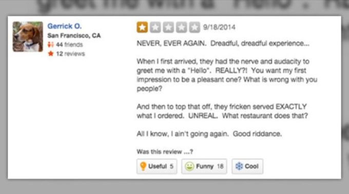 yelp reviewers annoying
